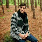 Roots73 Eaglecove Packable Down Vest for Men Embroidery - Quarry - On Model