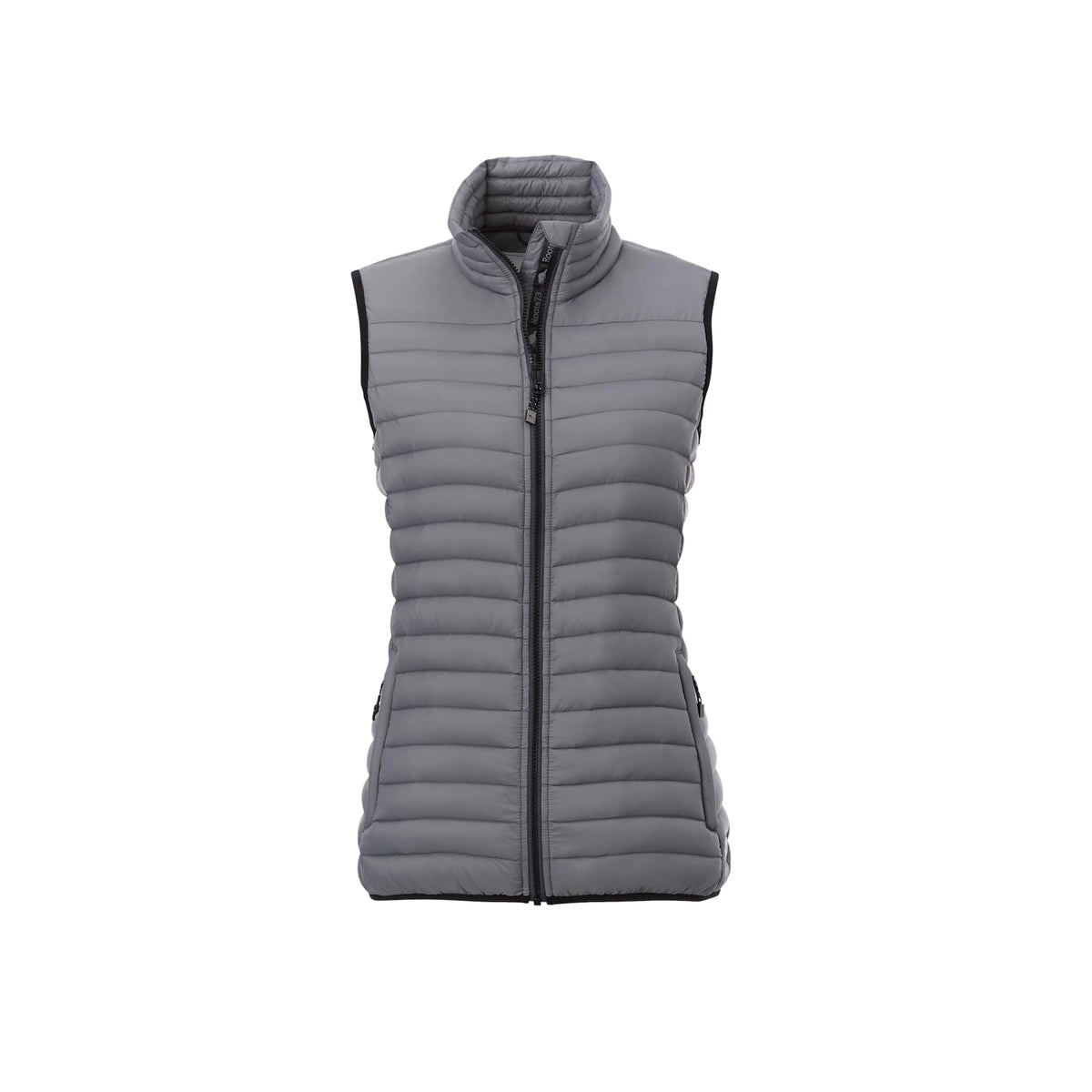 Roots73 Eaglecove Packable Down Vest for Women Embroidery - Quarry - Front Flat