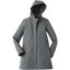 Roots73 Elkpoint Long Softshell Jacket with Hood for Women Laser Engraving - Dark Charcoal Mix - Front Flat
