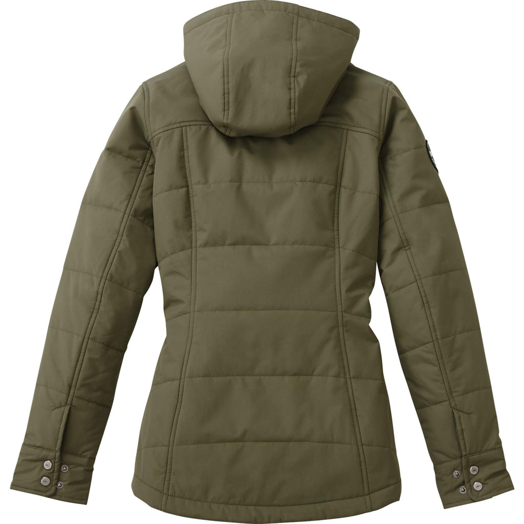 Roots73 Gravenhurst Insulated Hooded Jacket for Women Transfer - Loden - Back Flat
