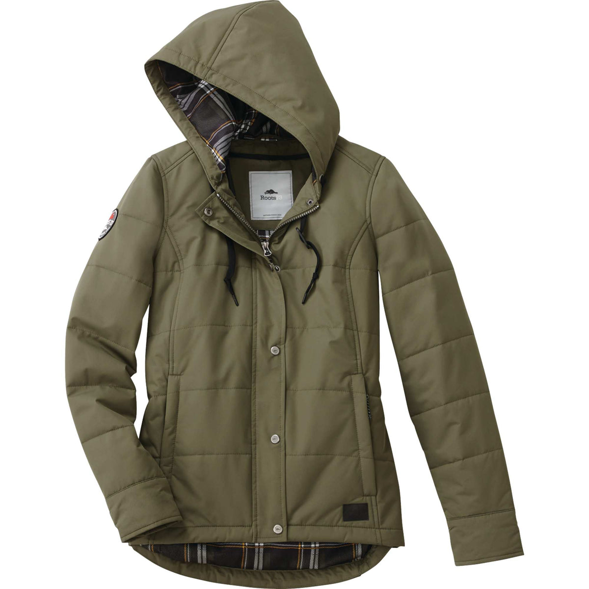 Roots73 Gravenhurst Insulated Hooded Jacket for Women Transfer - Loden - Front Flat