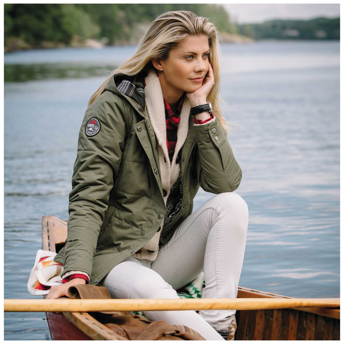 Roots73 Gravenhurst Insulated Hooded Jacket for Women Transfer - Loden - On Model