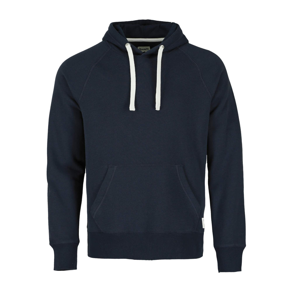 Roots73 Maplegrove Fleece Hoodie for Men Embroidery - Atlantic Navy - Front Flat