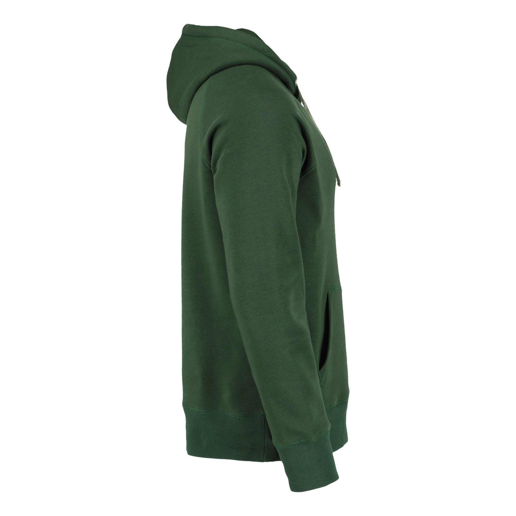 Roots73 Maplegrove Fleece Hoodie for Men Embroidery - Pine Green - Flat