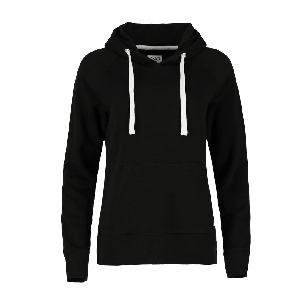 Roots73 Maplegrove Fleece Hoodie for Women Transfer - Black - Front Flat