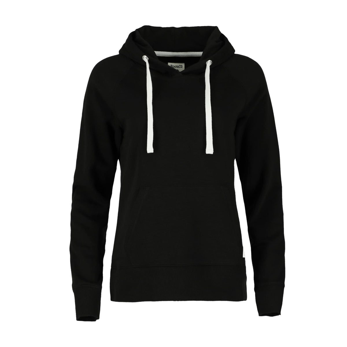 Roots73 Maplegrove Fleece Hoodie for Women Transfer - Black - Front Flat