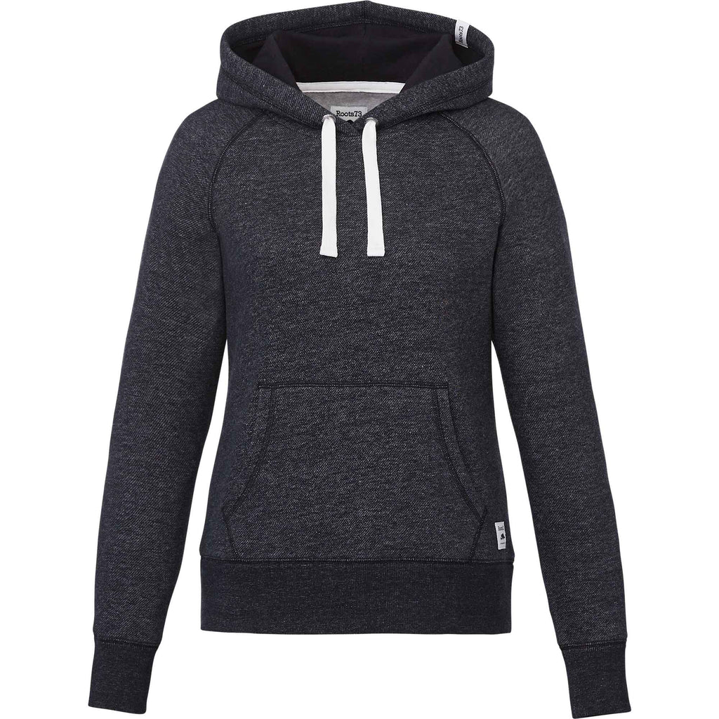 Roots73 Maplegrove Fleece Hoodie for Women Transfer - Black Mix - Front