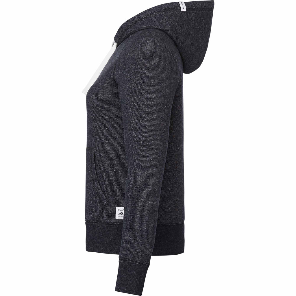 Roots73 Maplegrove Fleece Hoodie for Women Transfer - Black Mix - Left Side
