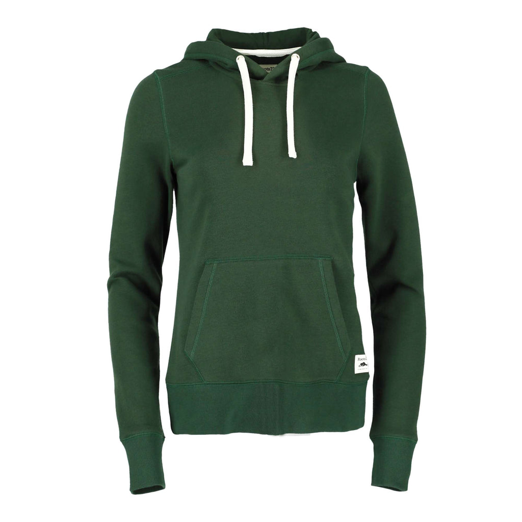 Roots73 Maplegrove Fleece Hoodie for Women Transfer - Pine Green - Front Flat