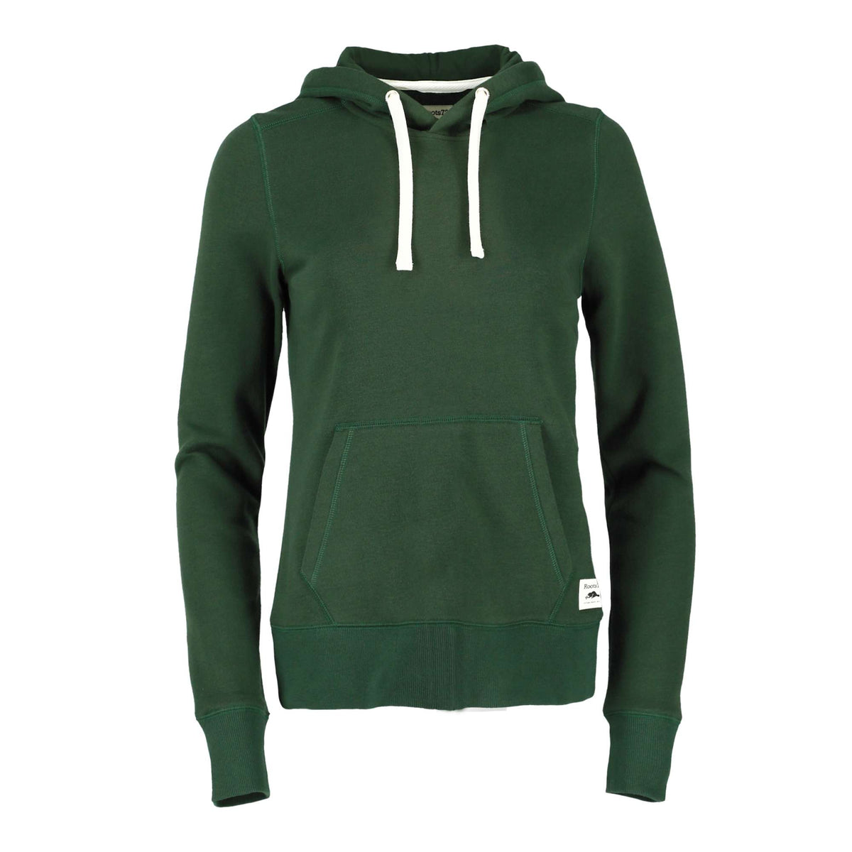 Roots73 Maplegrove Fleece Hoodie for Women Transfer - Pine Green - Front Flat