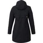 Roots73 Napanee Long Recycled Softshell Jacket for Women Embroidery - Black - Back