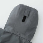 Roots73 Napanee Long Recycled Softshell Jacket for Women Embroidery - Charcoal - Detail Hood Back