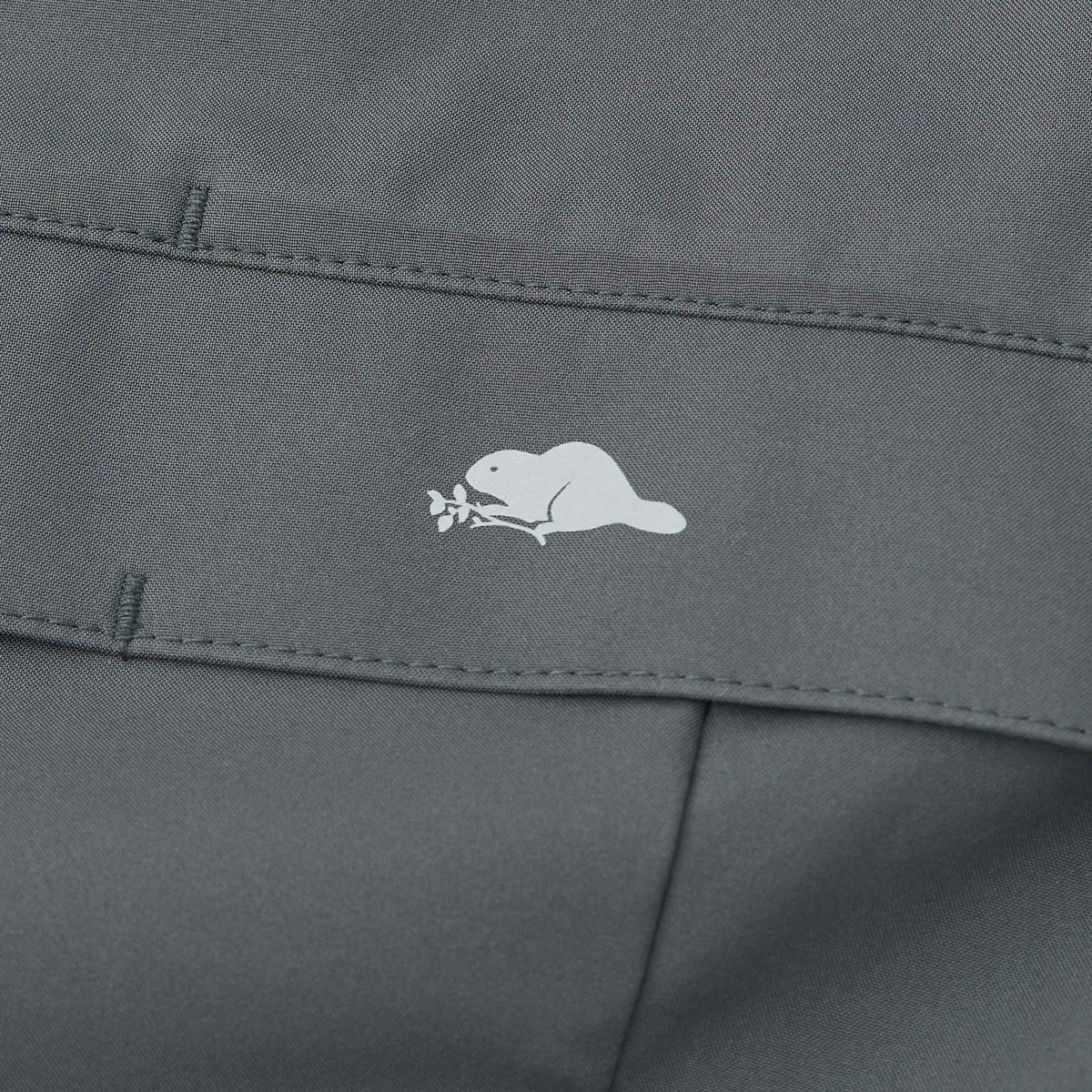 Roots73 Napanee Long Recycled Softshell Jacket for Women Embroidery - Charcoal - Detail Label