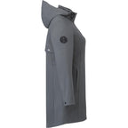 Roots73 Napanee Long Recycled Softshell Jacket for Women Embroidery - Charcoal - Right Side