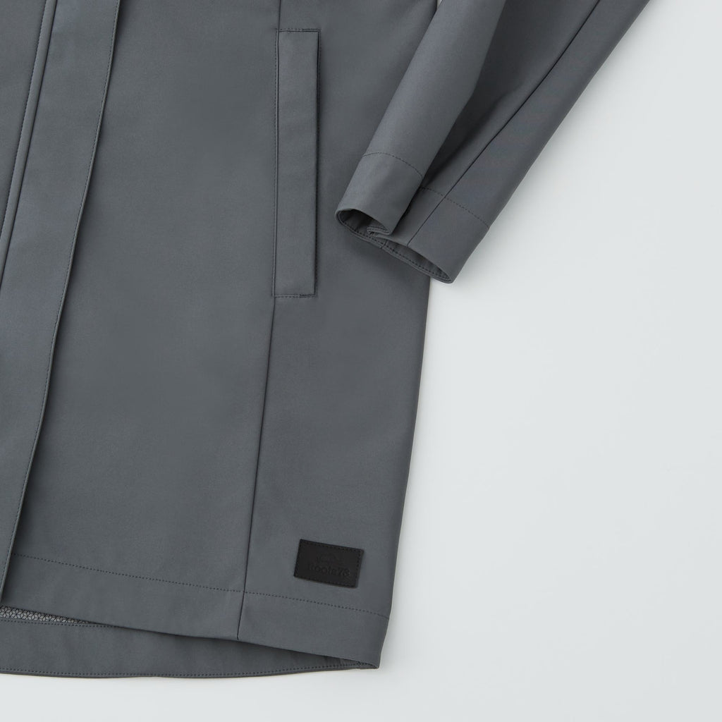 Roots73 Napanee Long Recycled Softshell Jacket for Women Laser Engraving - Charcoal - Detail