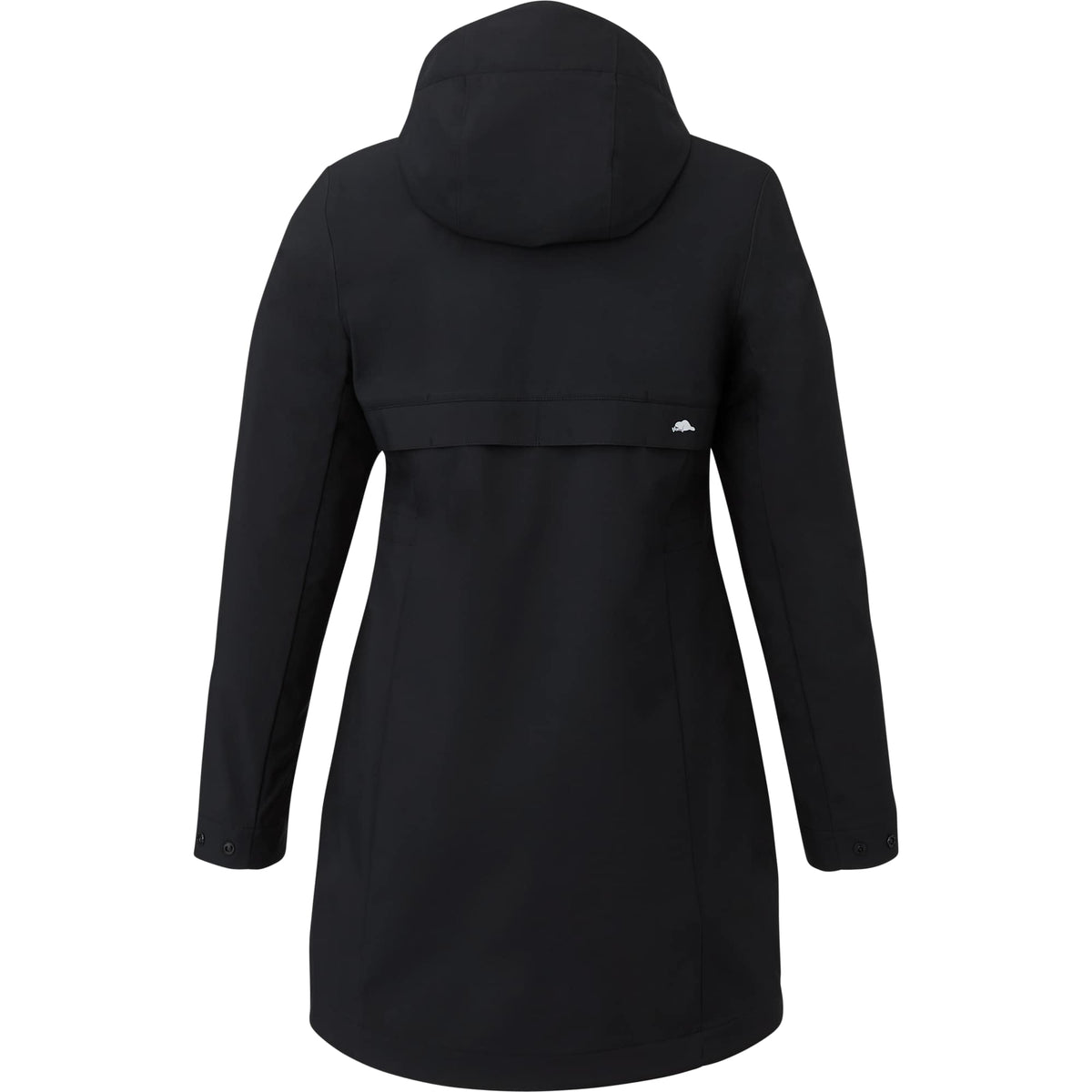 Roots73 Napanee Long Recycled Softshell Jacket for Women Transfer - Black - Back