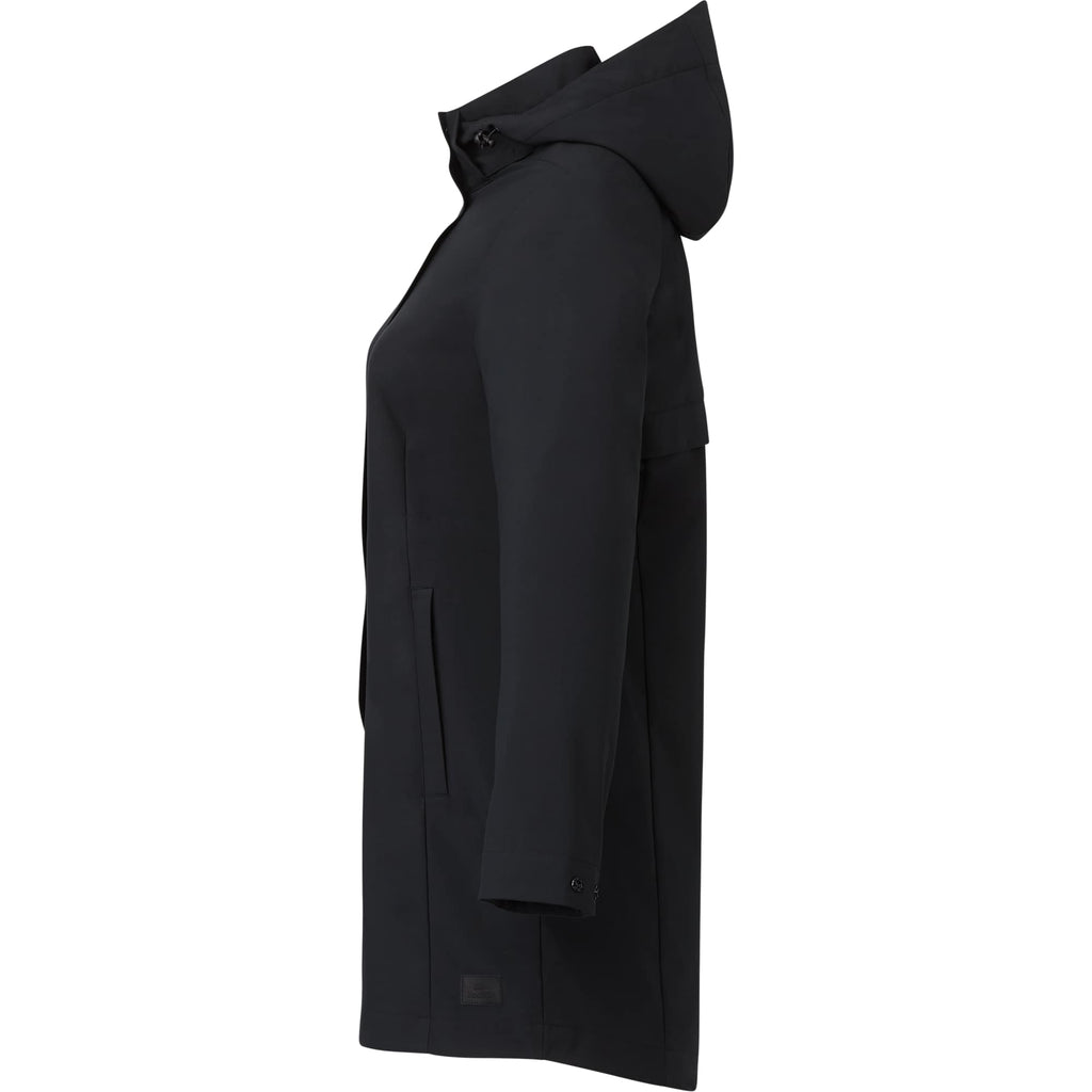 Roots73 Napanee Long Recycled Softshell Jacket for Women Transfer - Black - Left Side