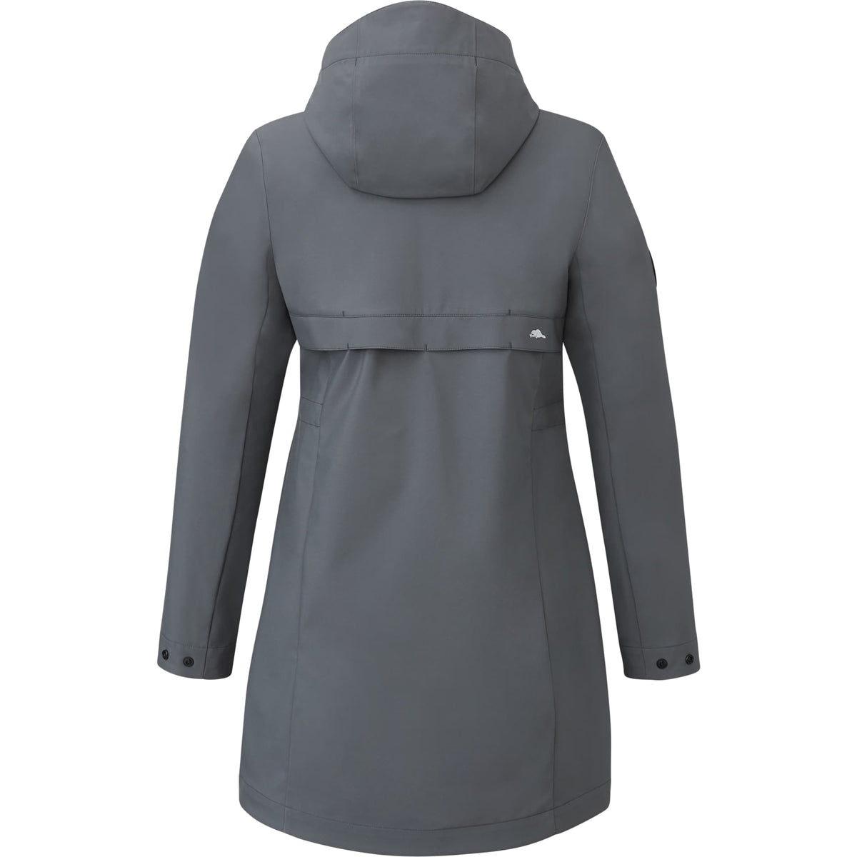 Roots73 Napanee Long Recycled Softshell Jacket for Women Transfer - Charcoal - Back