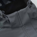 Roots73 Napanee Long Recycled Softshell Jacket for Women Transfer - Charcoal - Detail Collar