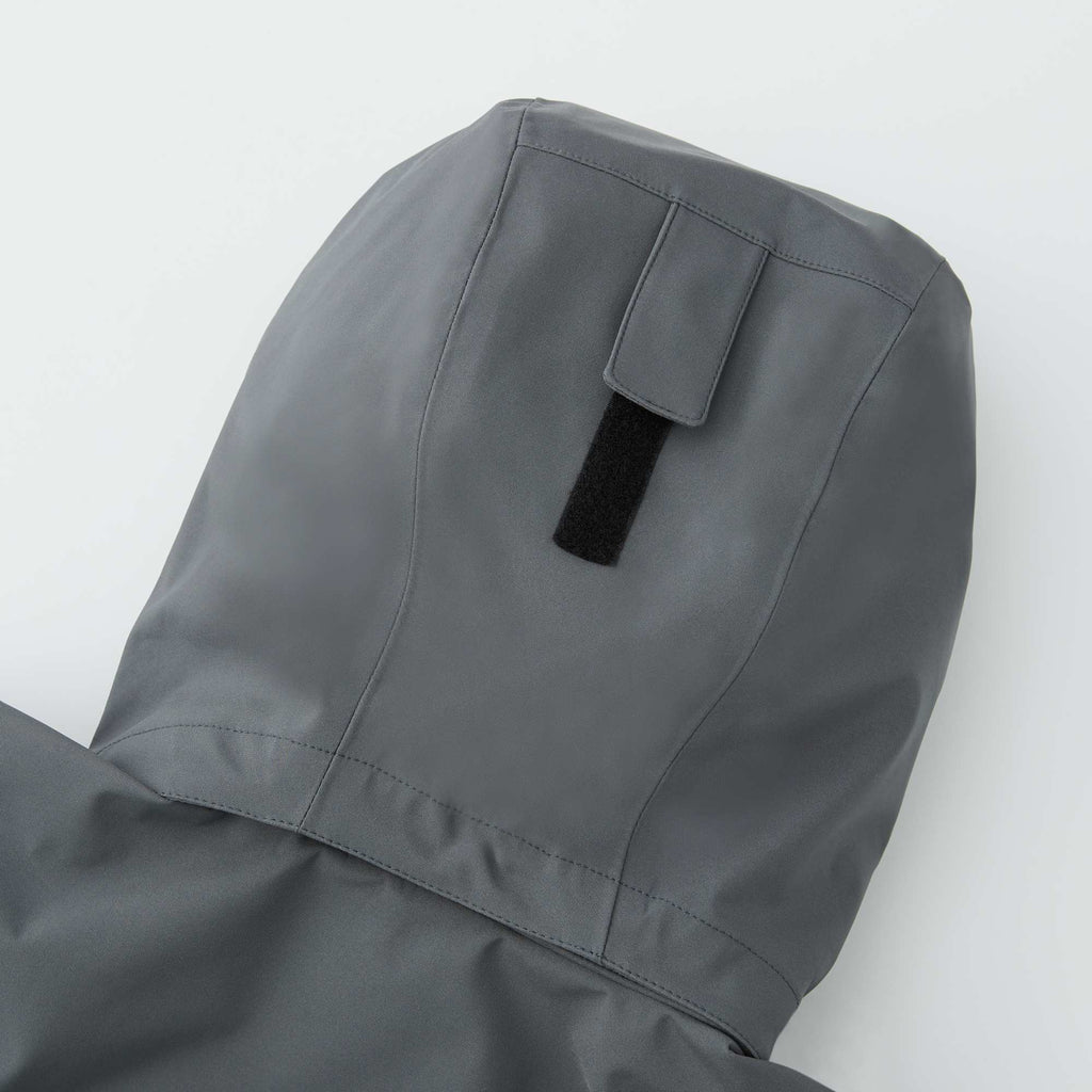 Roots73 Napanee Long Recycled Softshell Jacket for Women Transfer - Charcoal - Detail Hood Back