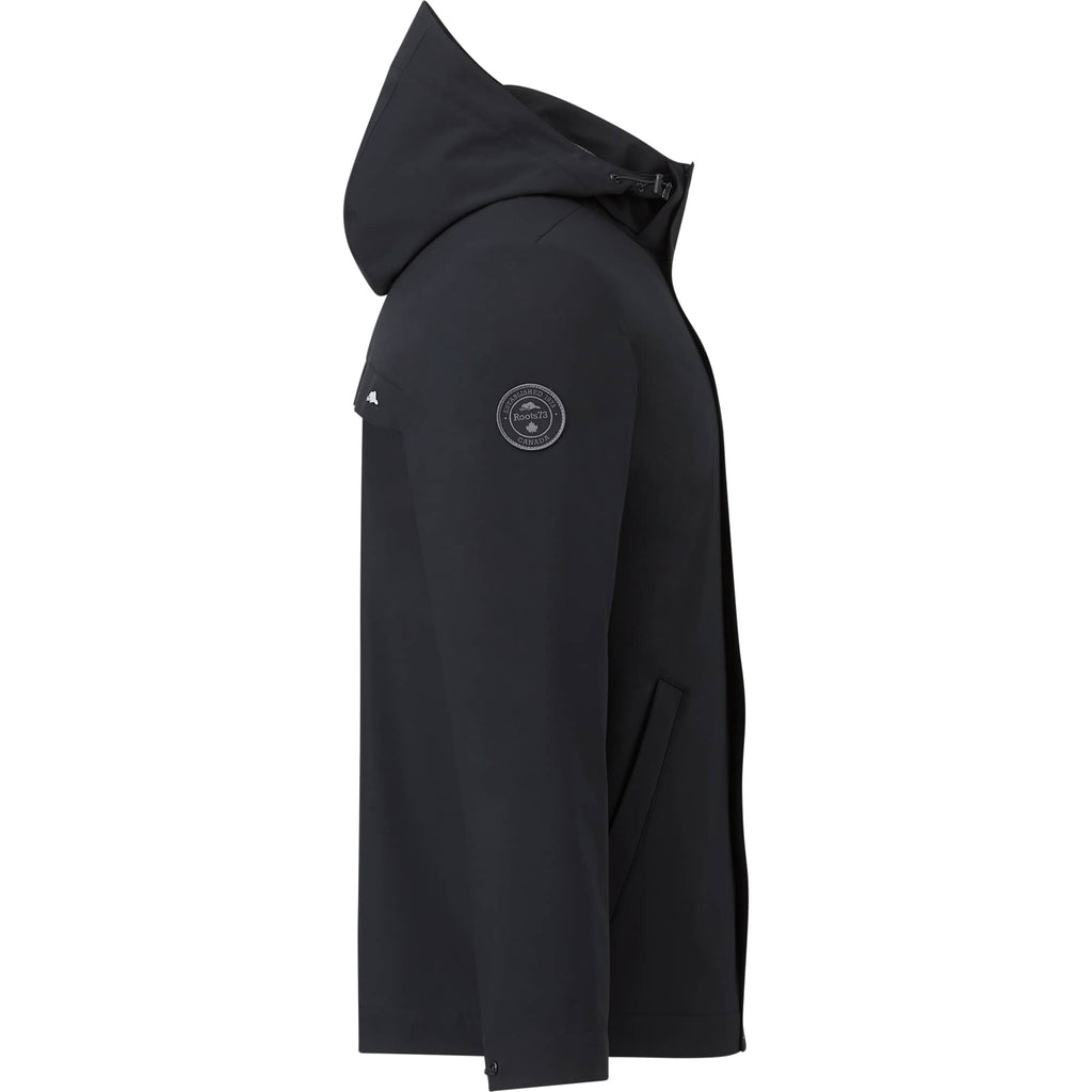 Roots73 Napanee Recycled Waterproof Softshell Jacket for Men Debossing - Black - Right Side