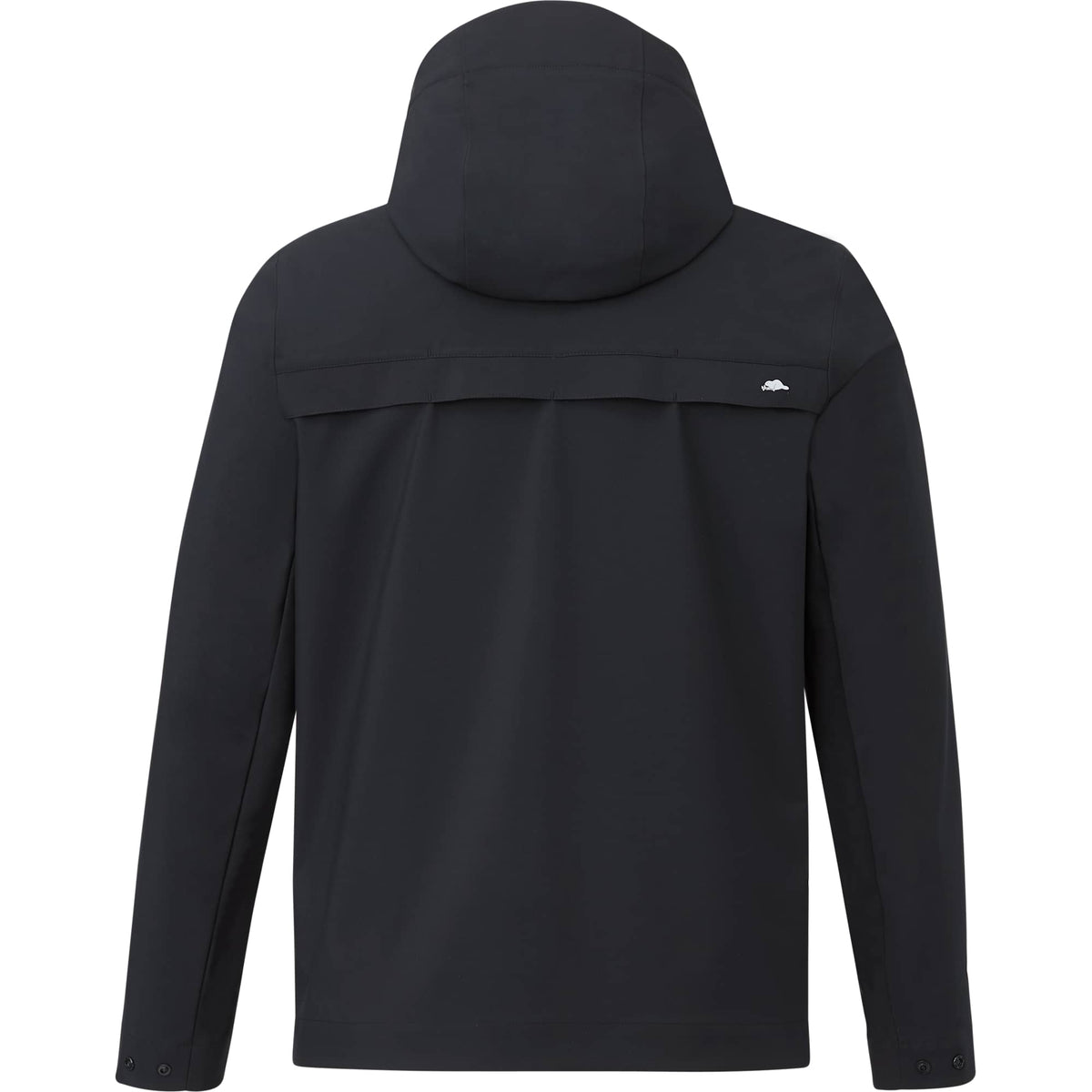 Roots73 Napanee Recycled Waterproof Softshell Jacket for Men Embroidery - Black - Back