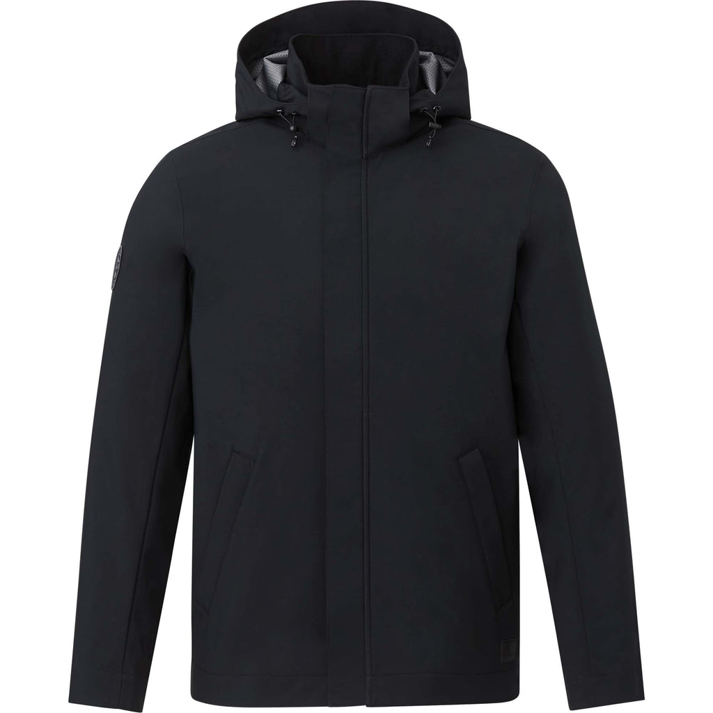Roots73 Napanee Recycled Waterproof Softshell Jacket for Men Transfer - Black - Front