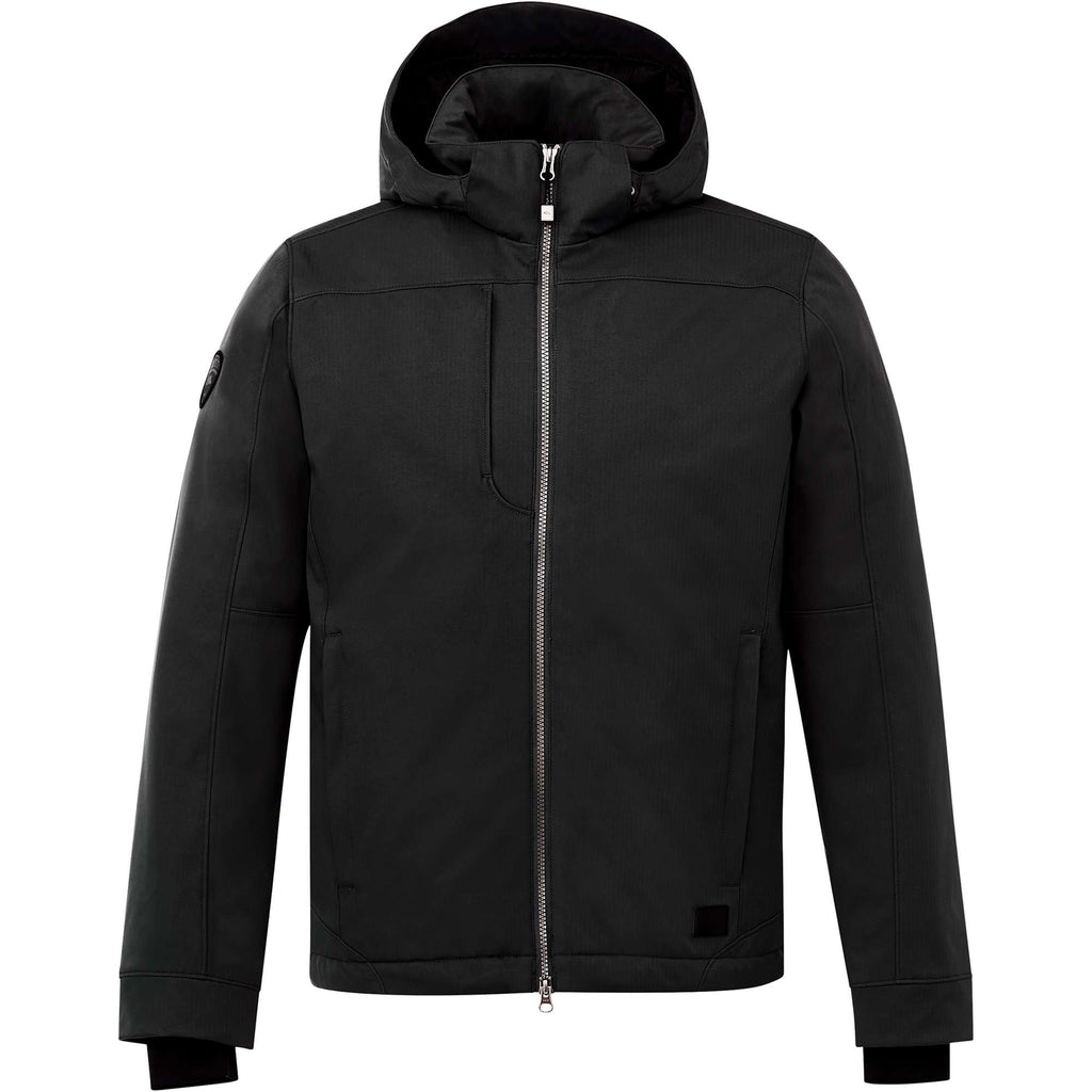 Roots73 Northlake Insulated Waterproof Jacket for Men Laser Engraving - Black - Front