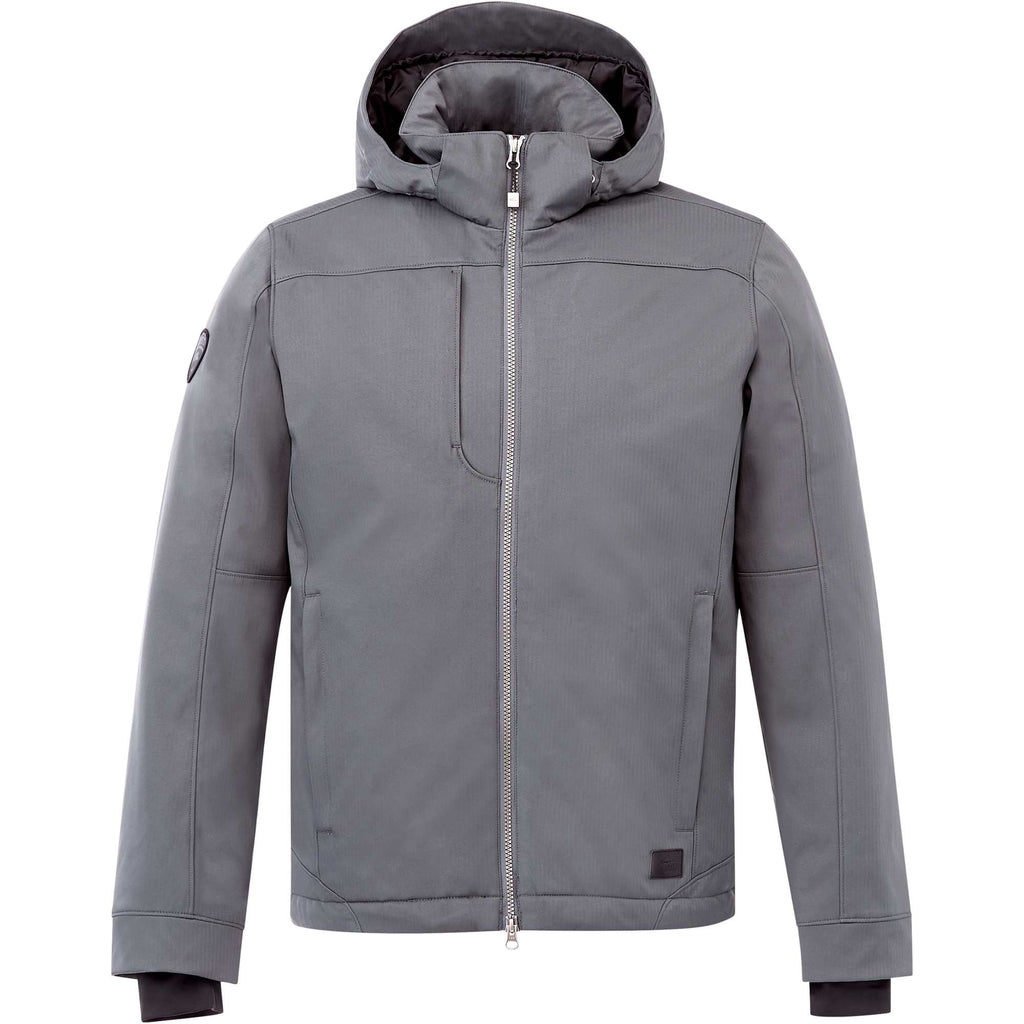 Roots73 Northlake Insulated Waterproof Jacket for Men Laser Engraving - Charcoal - Front
