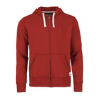 Roots73 Paddlecreek Full Zip Fleece Hoodie for Men Embroidery - Dark Red - Front Flat