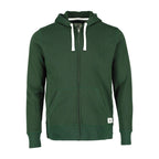 Roots73 Paddlecreek Full Zip Fleece Hoodie for Men Embroidery - Pine Green - Front Flat