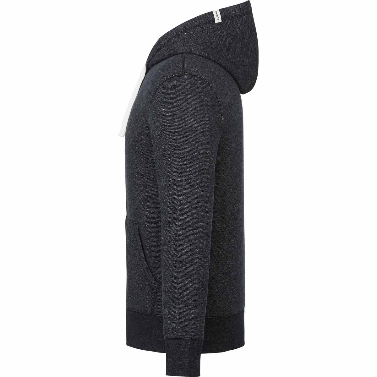 Roots73 Paddlecreek Full Zip Fleece Hoodie for Men Transfer - Black Mix - Left Side
