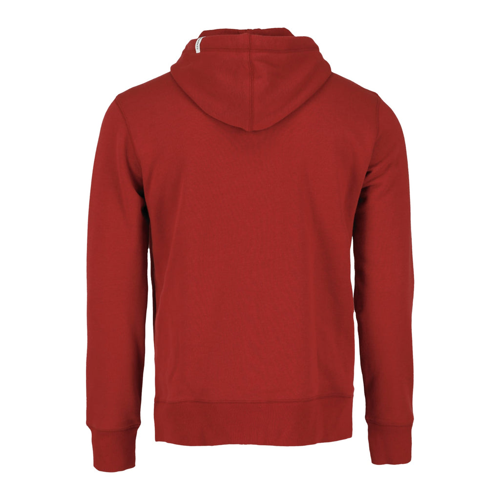 Roots73 Paddlecreek Full Zip Fleece Hoodie for Men Transfer - Dark Red - Back Flat