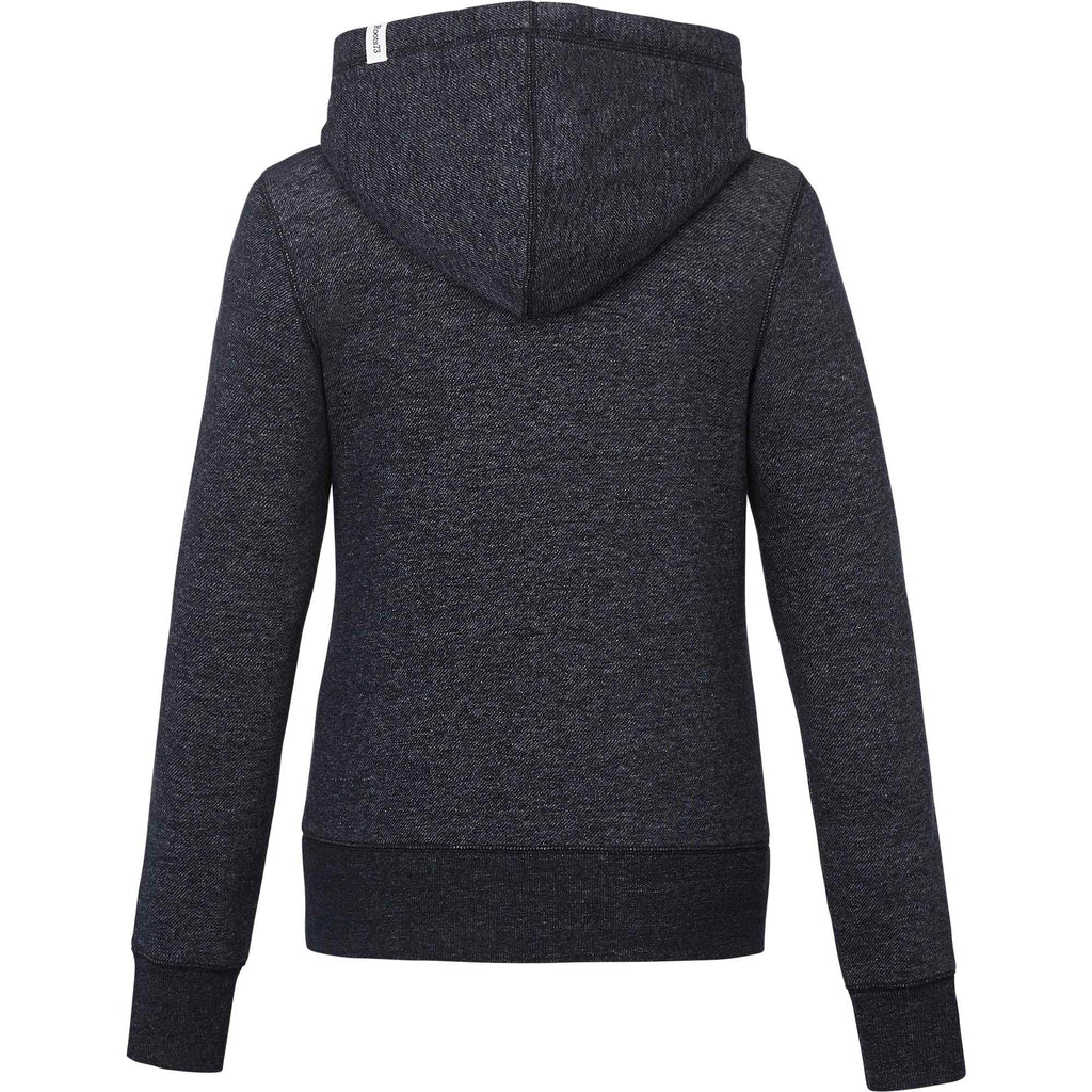 Roots73 Paddlecreek Full Zip Fleece Hoodie for Women Transfer - Black Mix - Back