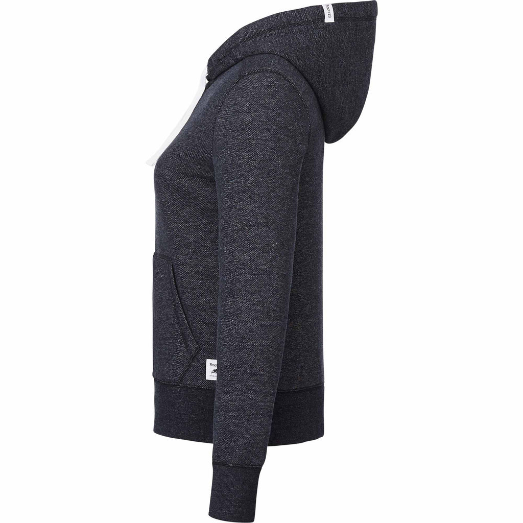 Roots73 Paddlecreek Full Zip Fleece Hoodie for Women Transfer - Black Mix - Left Side