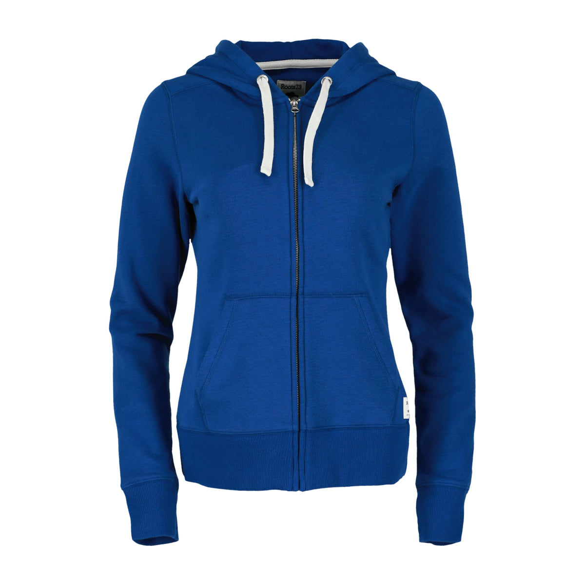 Roots73 Paddlecreek Full Zip Fleece Hoodie for Women Transfer - Cobalt - Front Flat