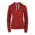 Roots73 Paddlecreek Full Zip Fleece Hoodie for Women Transfer - Dark Red - Front Flat