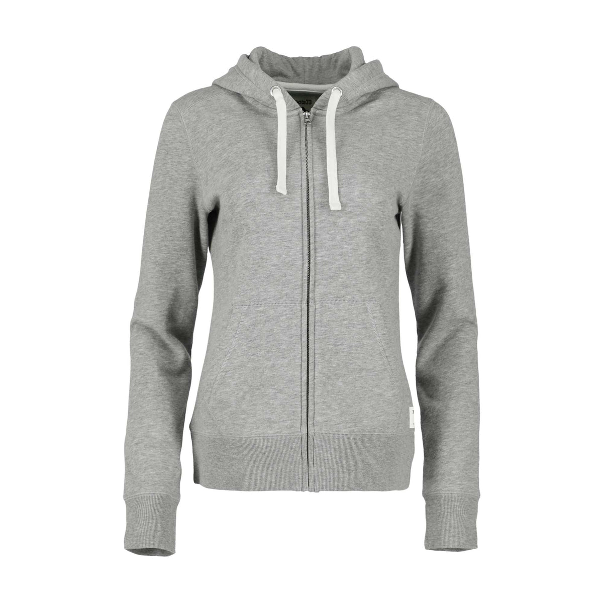 Roots73 Paddlecreek Full Zip Fleece Hoodie for Women Transfer - Grey Mix - Front Flat