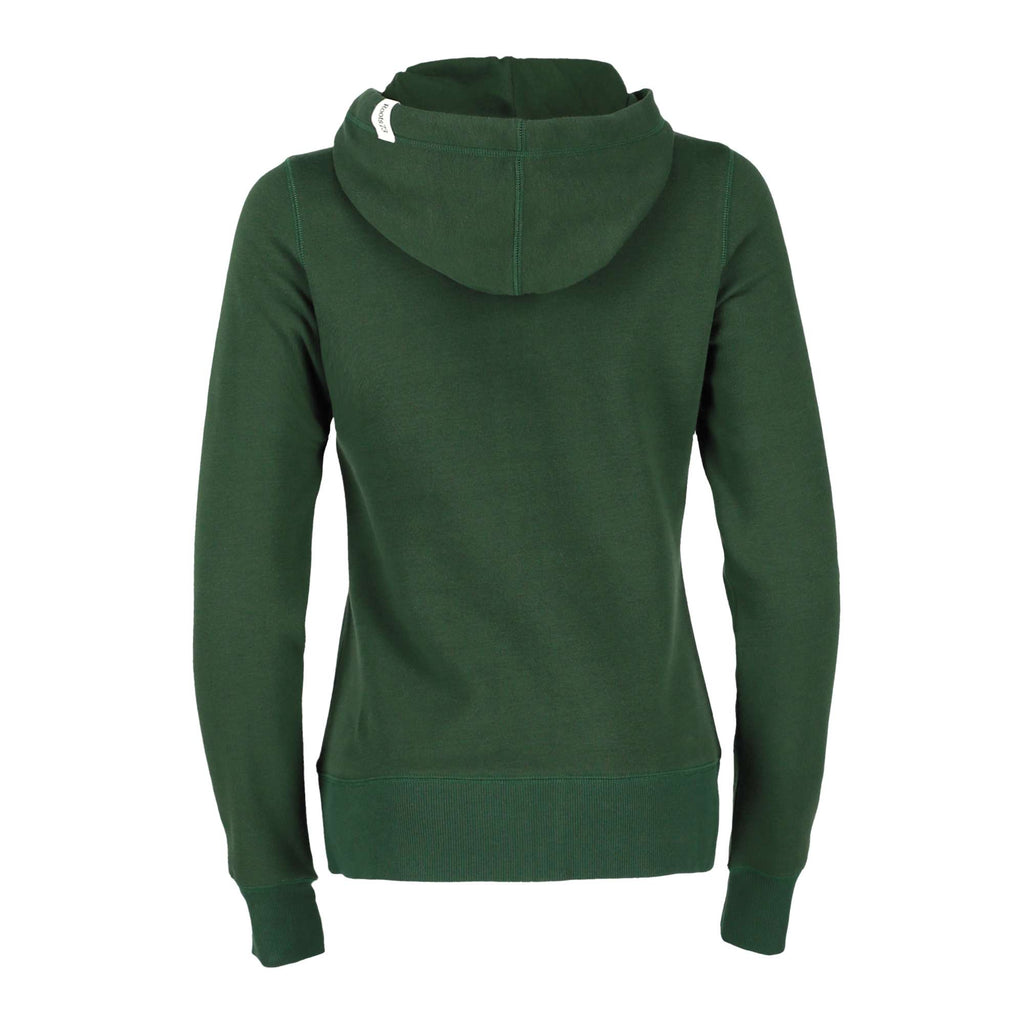 Roots73 Paddlecreek Full Zip Fleece Hoodie for Women Transfer - Pine Green - Back Flat