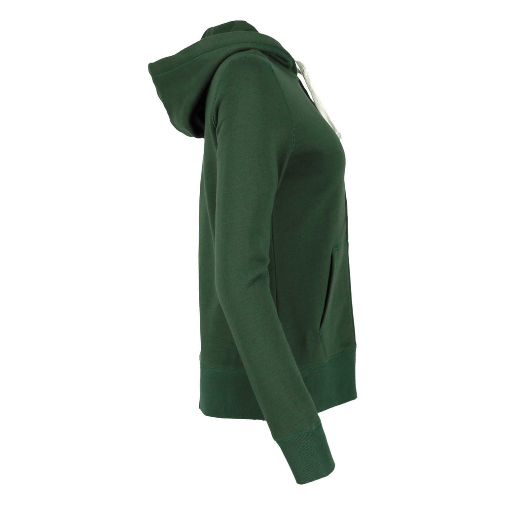 Roots73 Paddlecreek Full Zip Fleece Hoodie for Women Transfer - Pine Green - Flat 2
