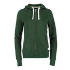 Roots73 Paddlecreek Full Zip Fleece Hoodie for Women Transfer - Pine Green - Front Flat