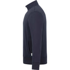 Roots73 Paddlecreek Sueded Fleece Quarter Zip for Men Transfer - Atlantic Navy - Left Side