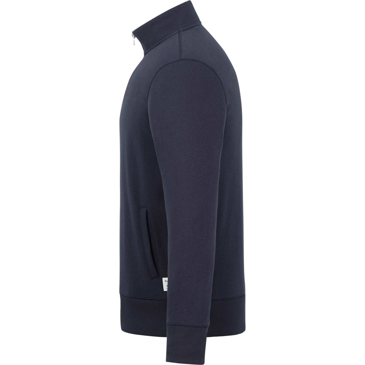Roots73 Paddlecreek Sueded Fleece Quarter Zip for Men Transfer - Atlantic Navy - Left Side