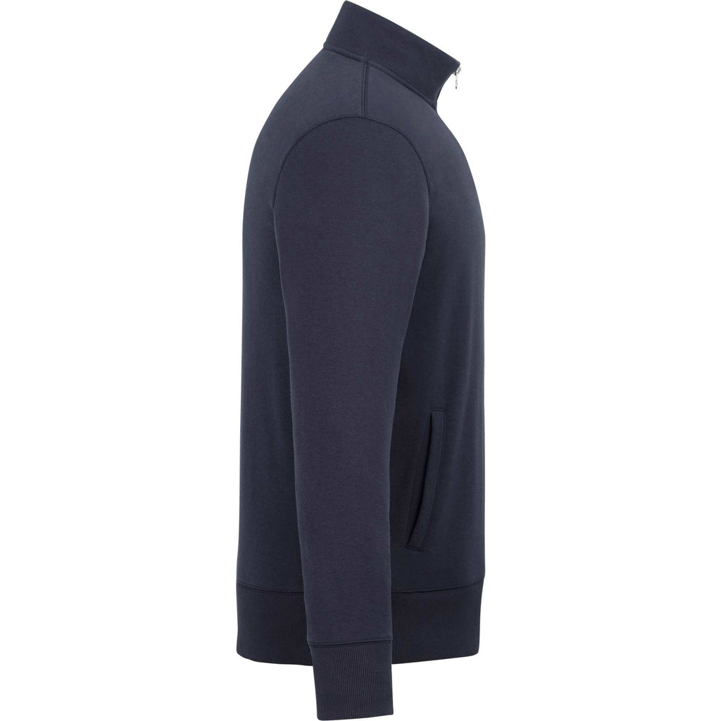 Roots73 Paddlecreek Sueded Fleece Quarter Zip for Men Transfer - Atlantic Navy - Right Side