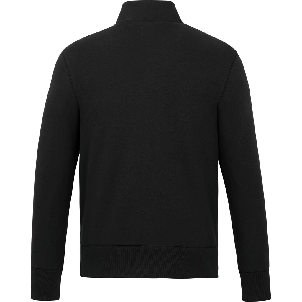 Roots73 Paddlecreek Sueded Fleece Quarter Zip for Men Transfer - Black - Back