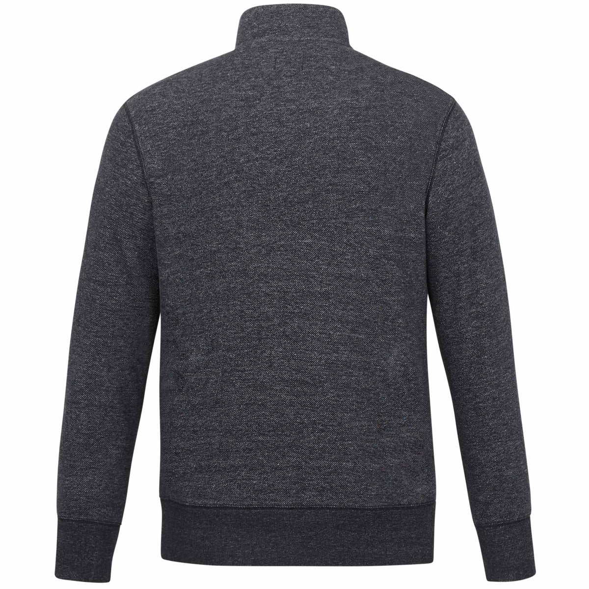 Roots73 Paddlecreek Sueded Fleece Quarter Zip for Men Transfer - Black Mix - Back