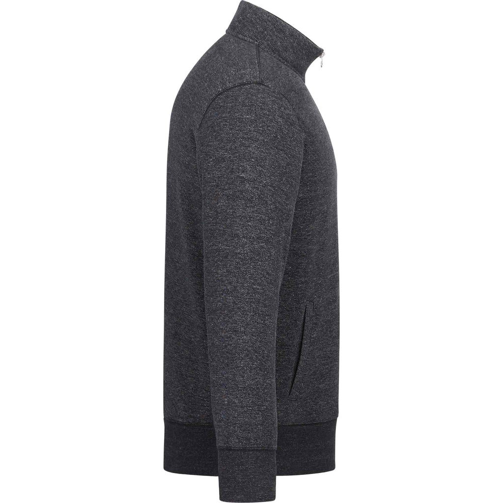 Roots73 Paddlecreek Sueded Fleece Quarter Zip for Men Transfer - Black Mix - Right Side