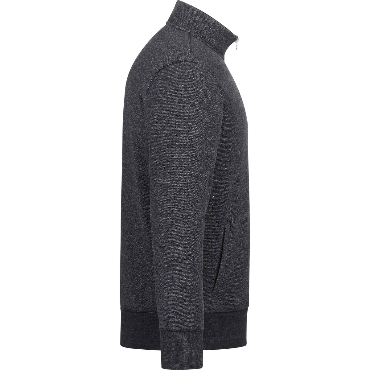 Roots73 Paddlecreek Sueded Fleece Quarter Zip for Men Transfer - Black Mix - Right Side