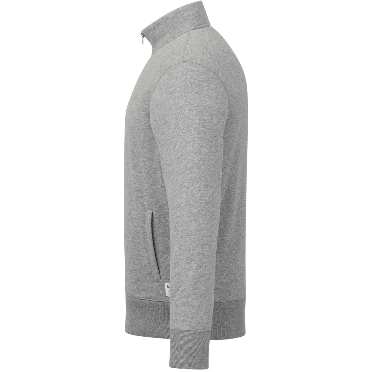 Roots73 Paddlecreek Sueded Fleece Quarter Zip for Men Transfer - Grey Mix - Left Side