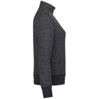 Roots73 Paddlecreek Sueded Fleece Quarter Zip for Women Transfer - Black Mix - Left Side
